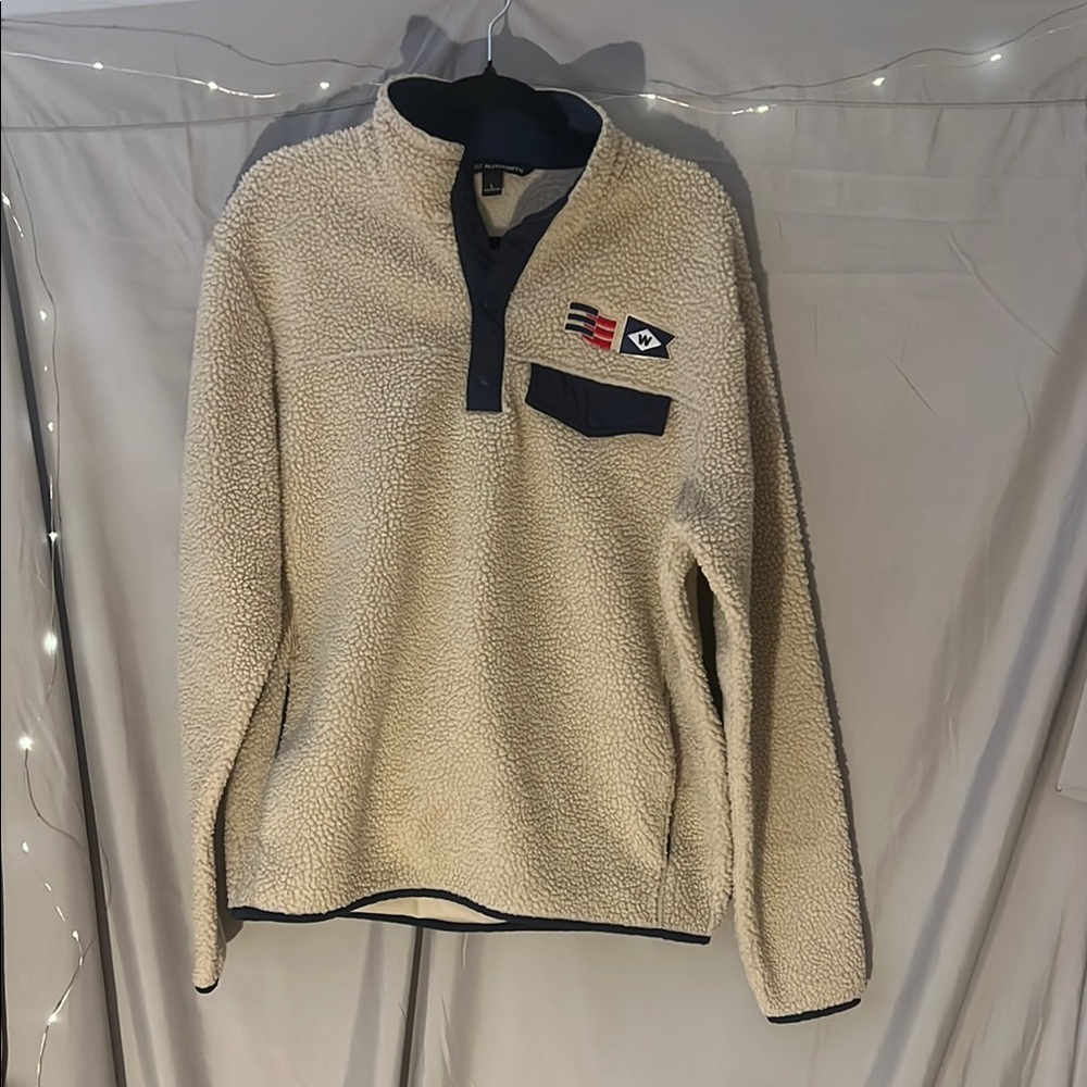 Port Authority Cream Zip Up Sweater Fleece